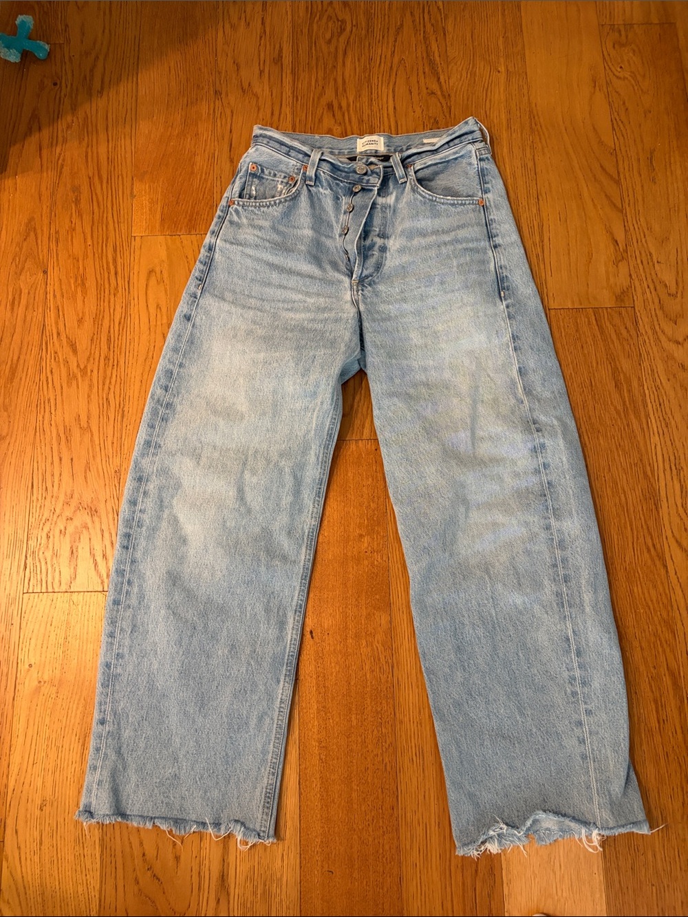 Light Blue Straight-Leg Jeans